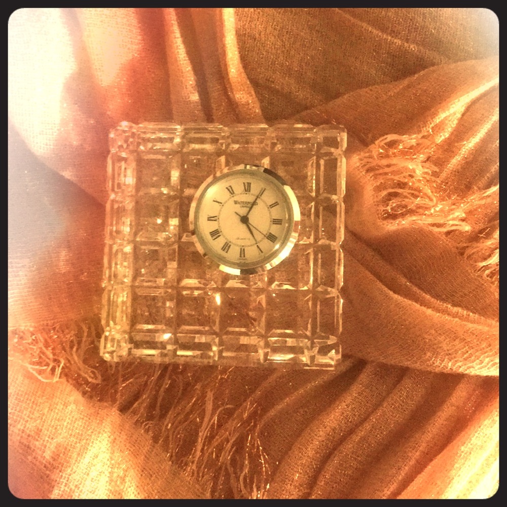 Vintage Waterford  square crystal clock